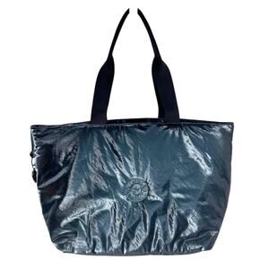 KIpling Tote Bag Colissa Black Metallic Laptop